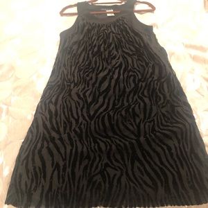 Black velvet holiday swing dress. Size large